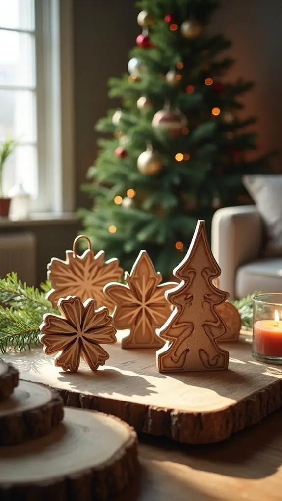 rustic reclaimed wood ornaments