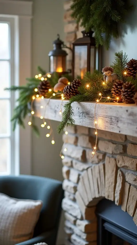 rustic reclaimed wood shelf