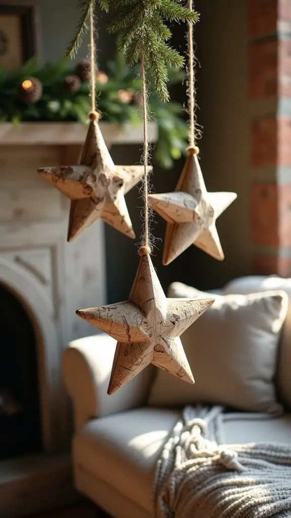 rustic reclaimed wood stars