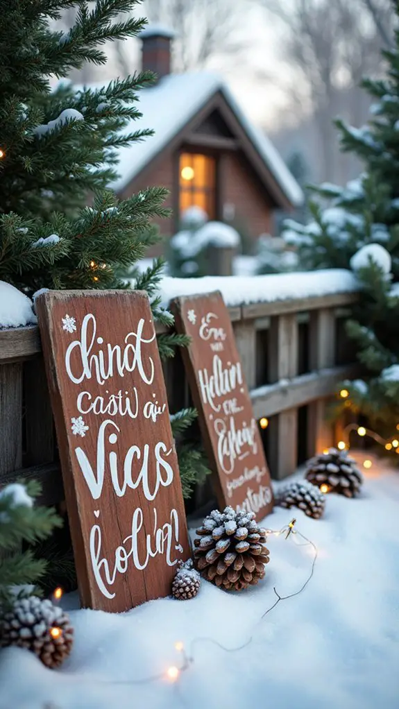 rustic signs create warmth