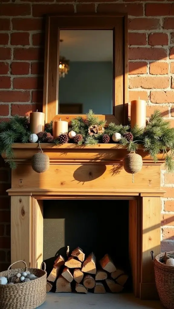 rustic warmth and greenery