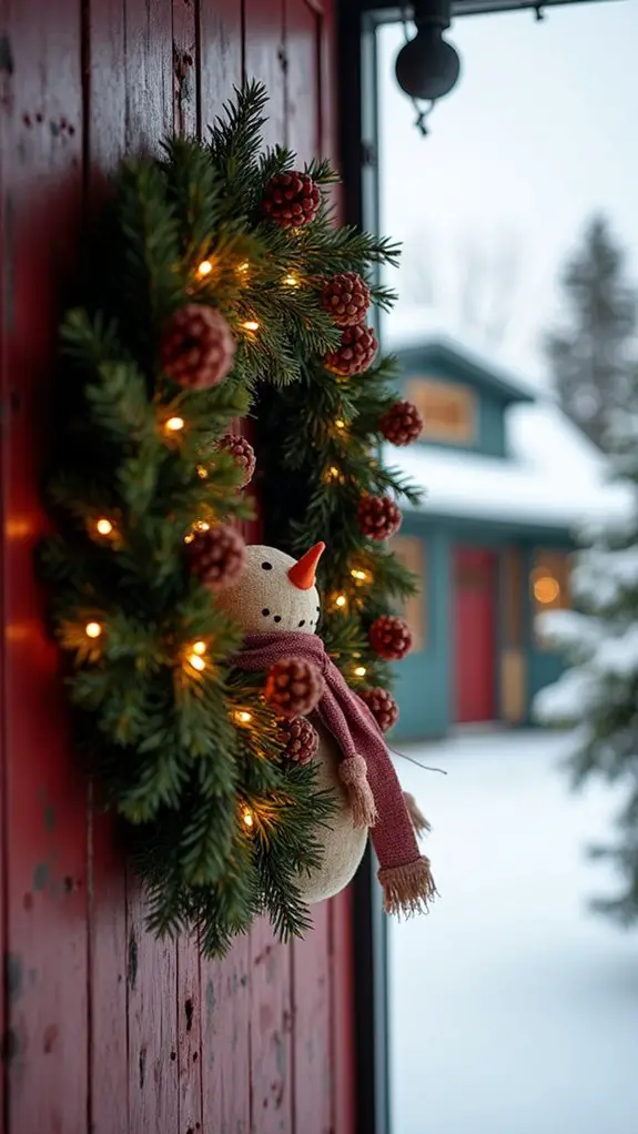 rustic winter charm wreath