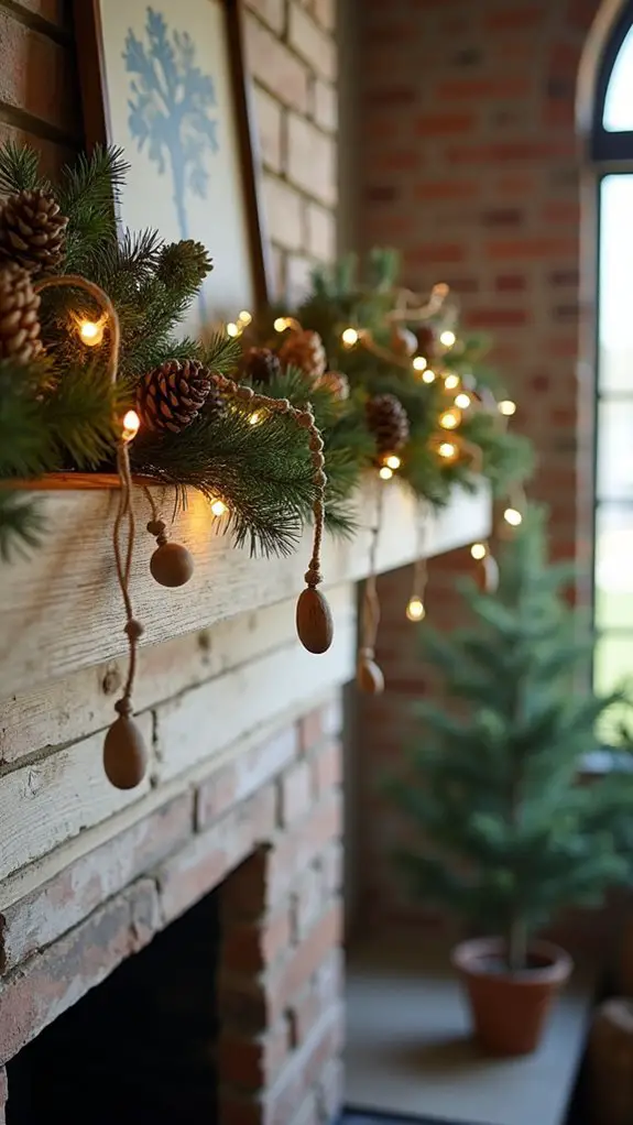 rustic wood bead decor