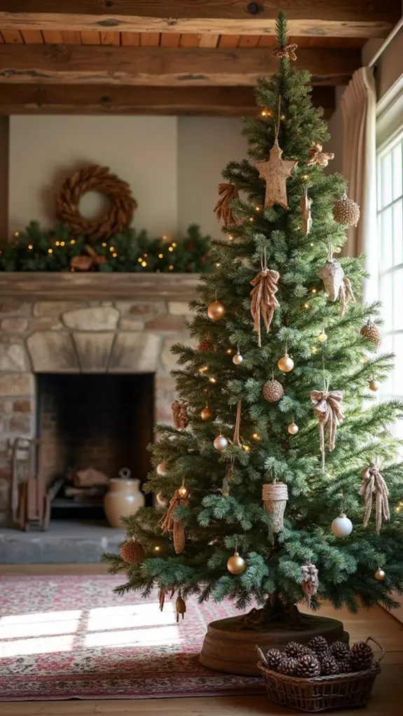 rustic wooden christmas accents