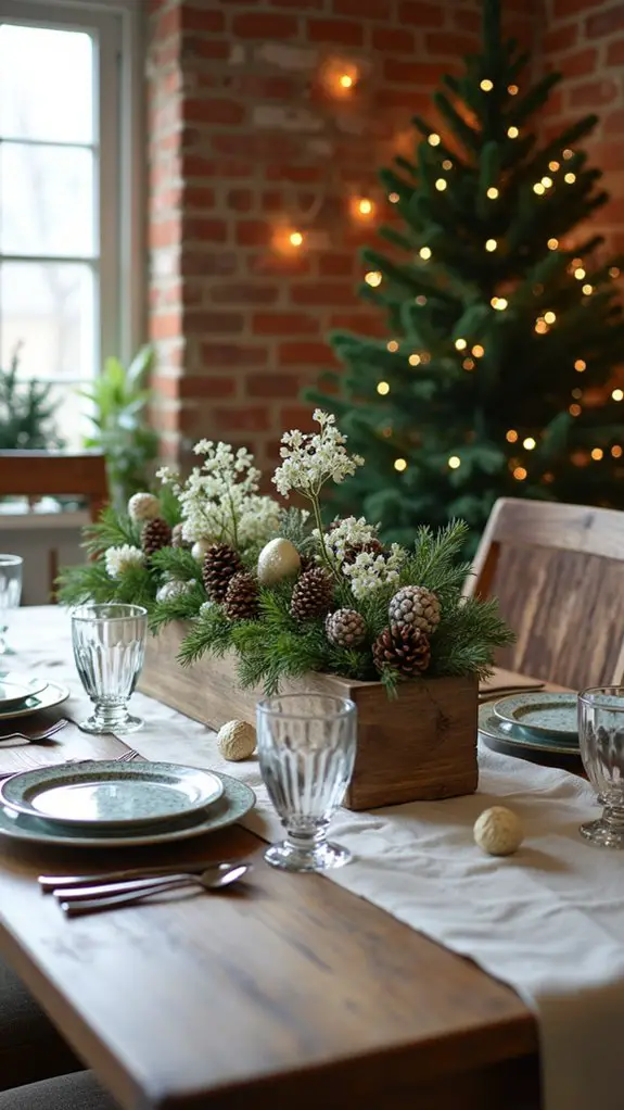 rustic wooden holiday centerpieces