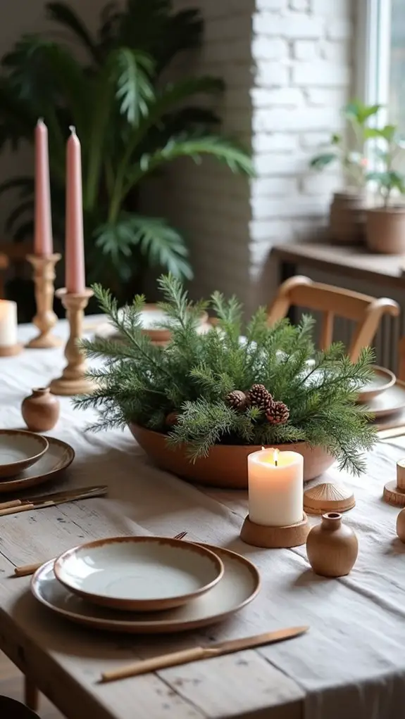 rustic wooden table accents