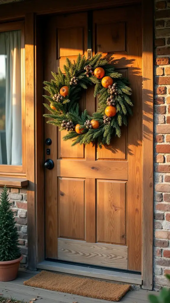 rustic wreath for holidays