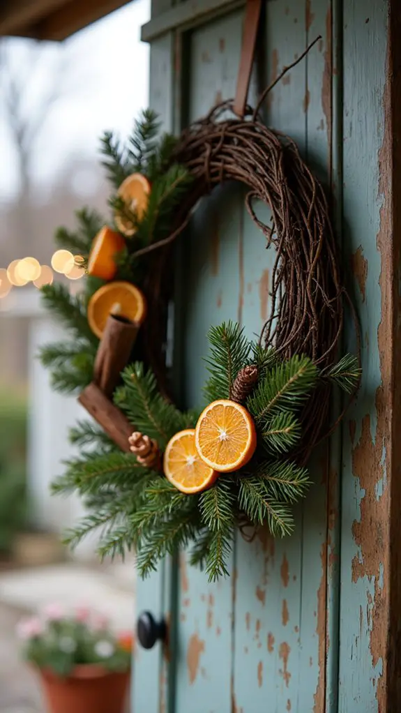 rustic wreath seasonal decoration