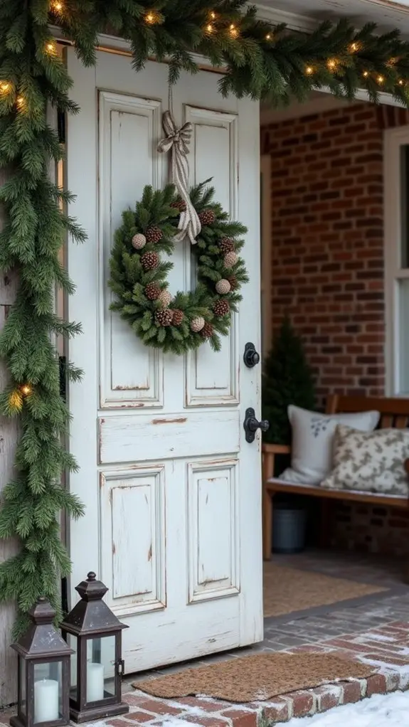 rustic wreath white wash