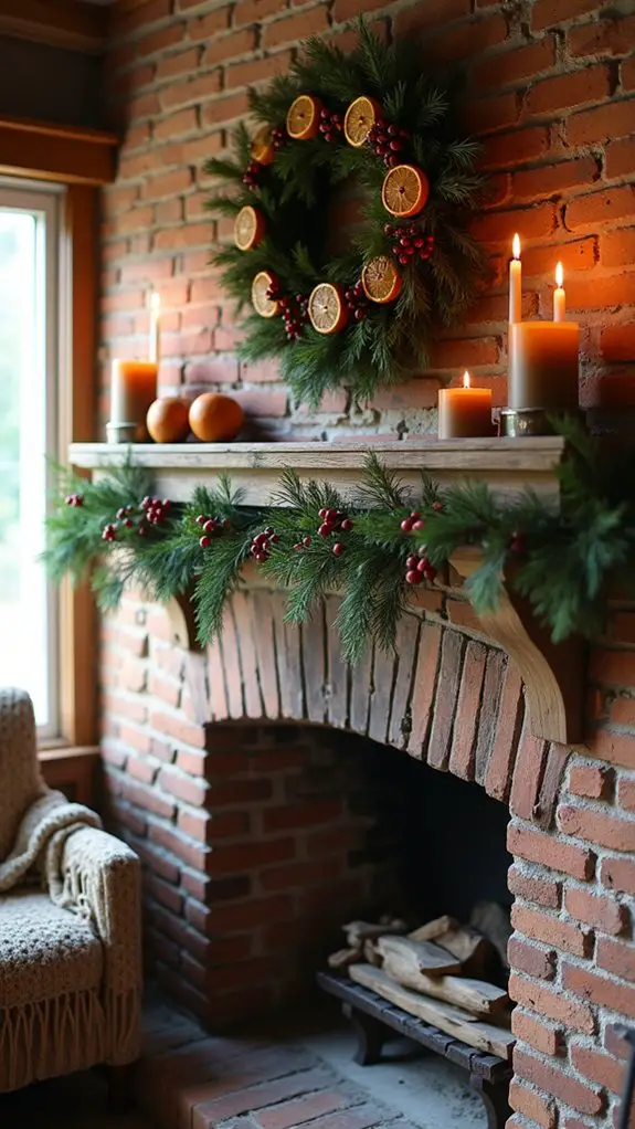 rustic wreath with natural elements