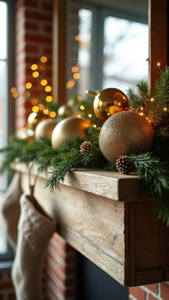 scattering gold silver baubles