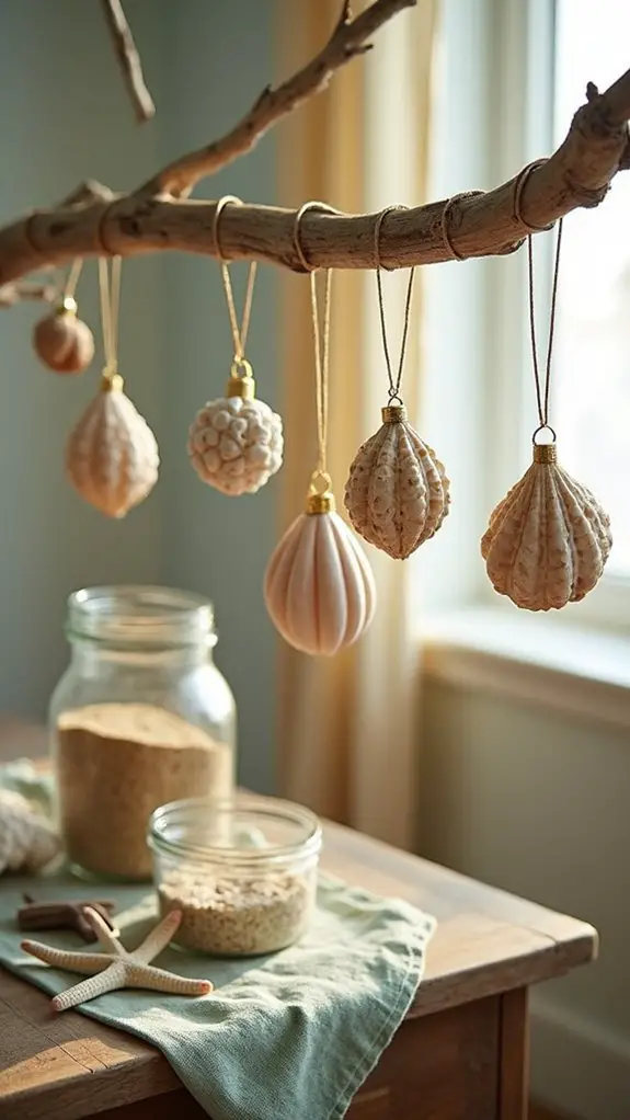 seashells for holiday ornaments