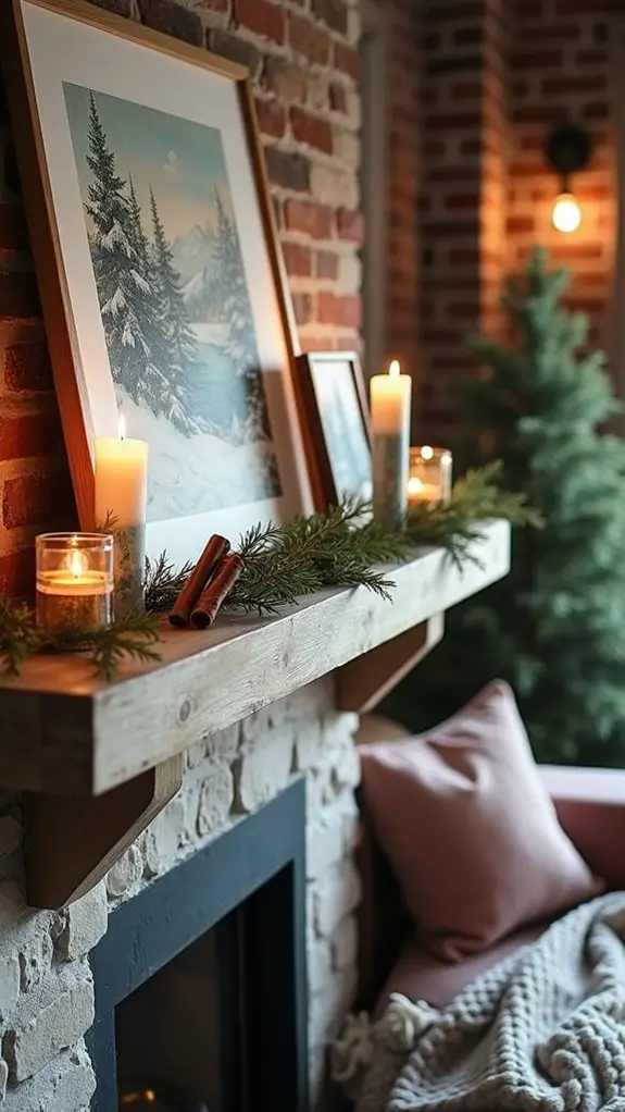 seasonal artwork enhances decor