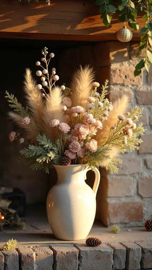 seasonal dried flower arrangement