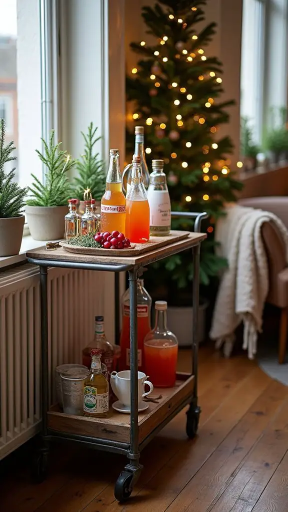 seasonal drink cart setup