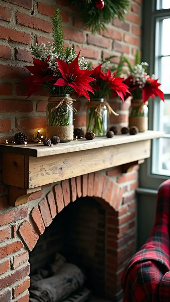 seasonal floral mason jars