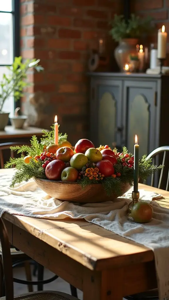 seasonal fruit centerpiece decor