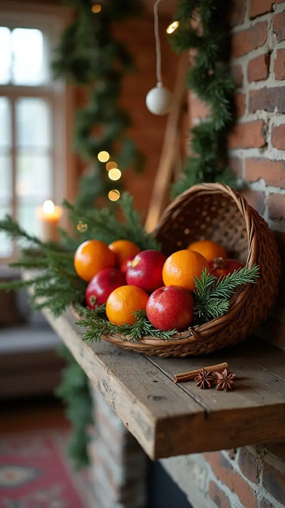 seasonal fruit display arrangement