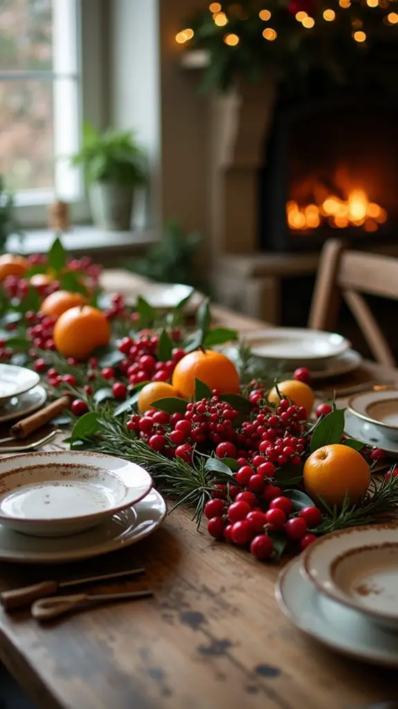 seasonal fruits enhance decor