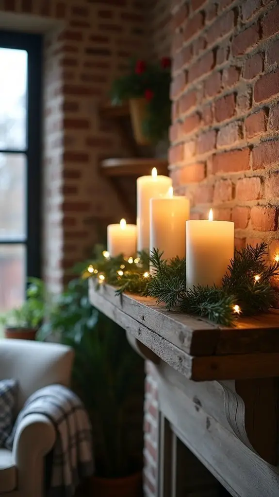 serene holiday candle elegance