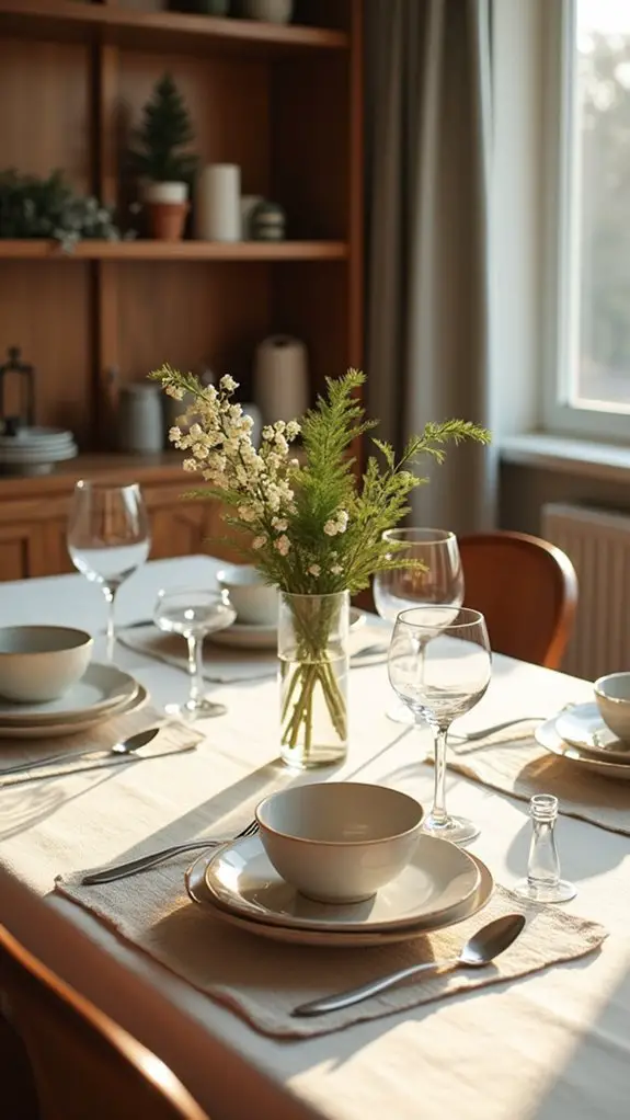 serene minimalist christmas table