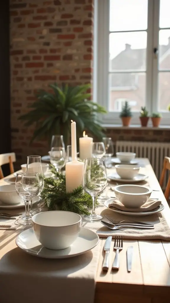 serene minimalist holiday table