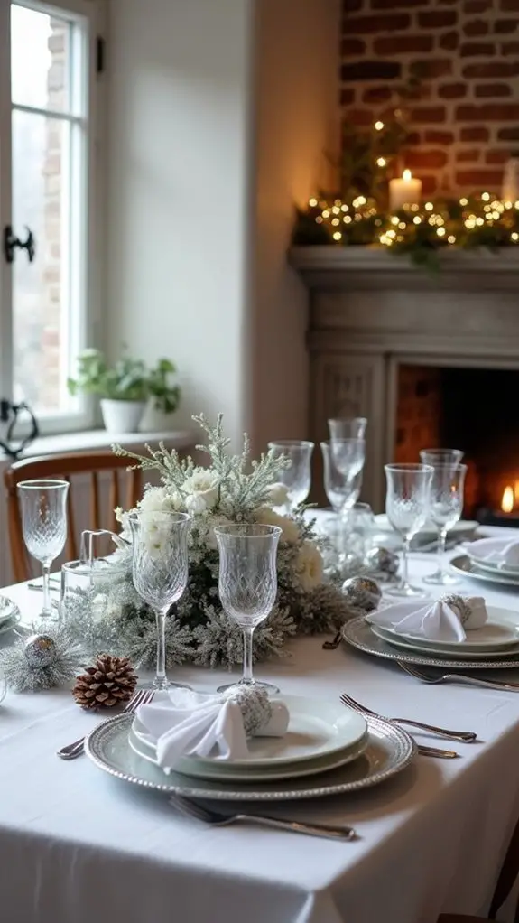 serene winter table elegance