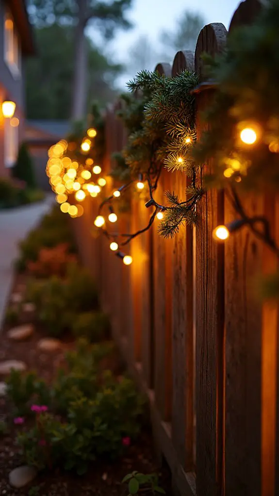 shimmering festive outdoor lights
