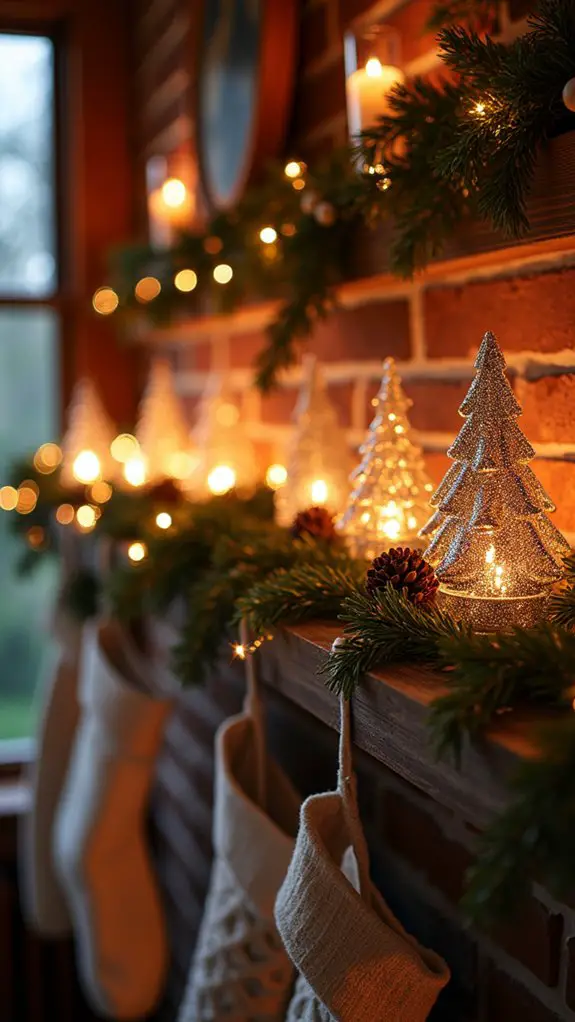 shimmering mercury glass holders