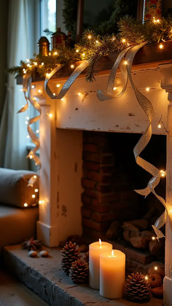 shimmering personalized ribbon garland