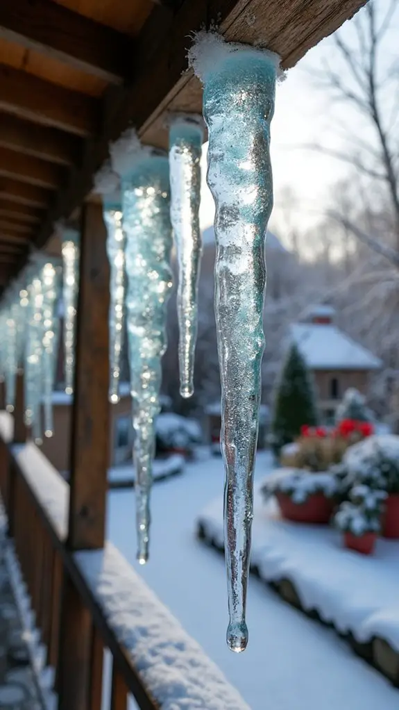 shimmering resin icicles created