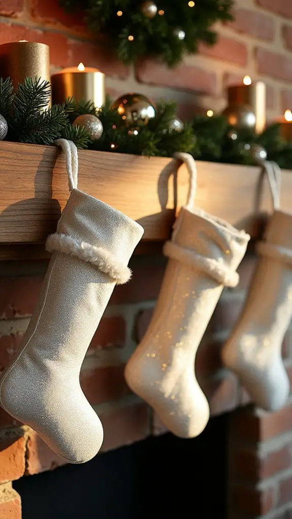 shimmering silver stockings elegance