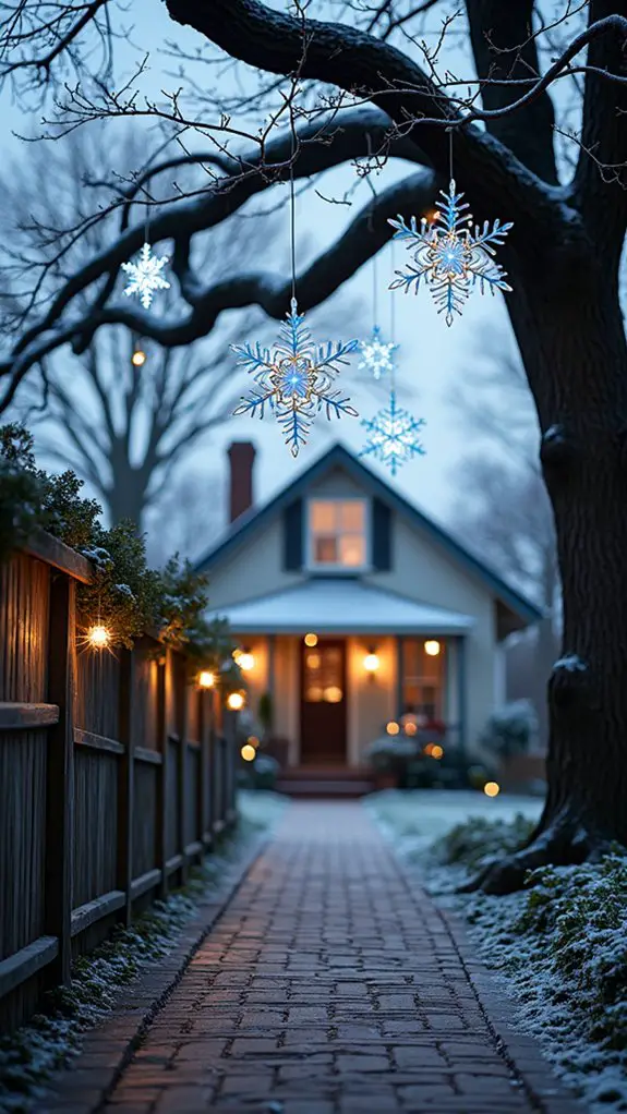 shimmering snowflakes create magic