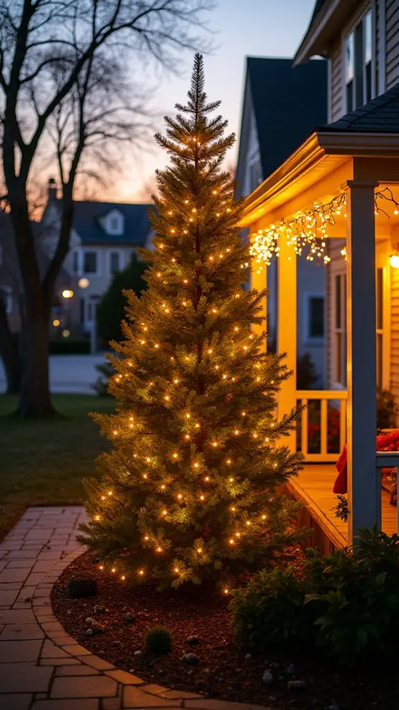 shimmering tree topper lights