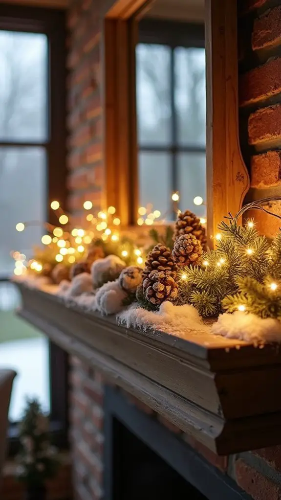 shimmering winter decor accents