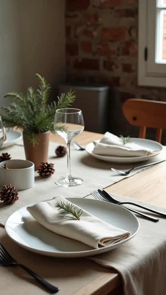 simple minimalist napkin fold