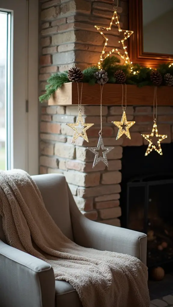 sleek metallic wire stars