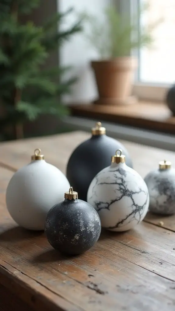 sleek monochrome holiday decor