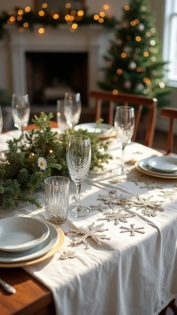 snowflake table decor enhancement