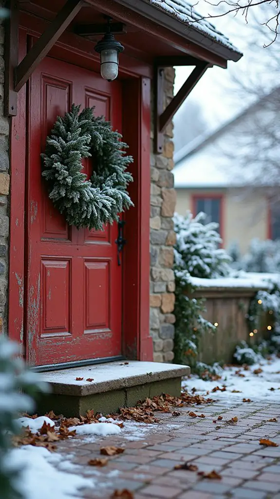 snowy holiday wreath creations