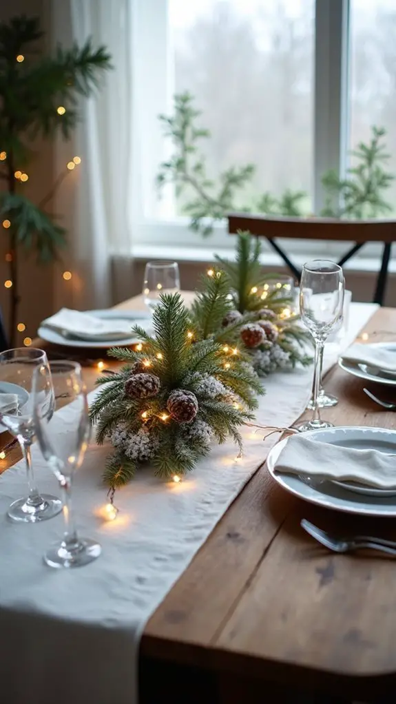 snowy table decoration ideas
