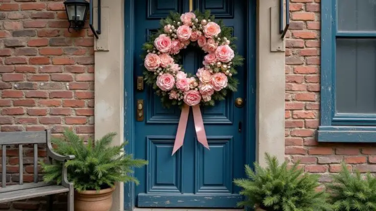 soft pink holiday wreaths