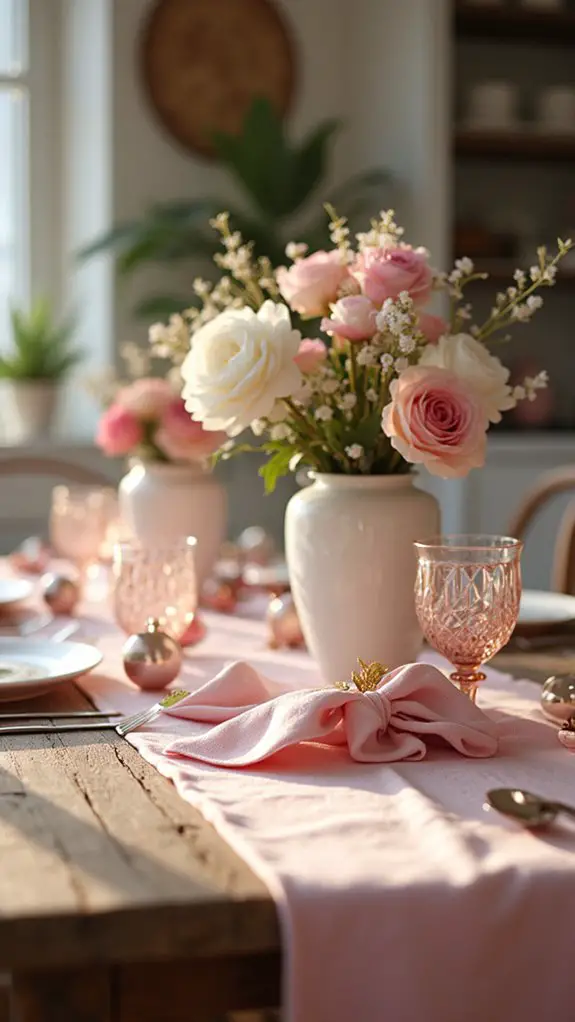 soft pink table elegance