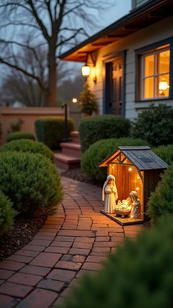 solar angel nativity lights