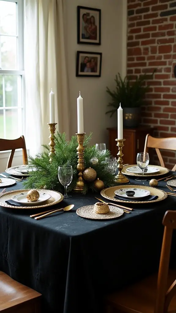 sophisticated black and gold