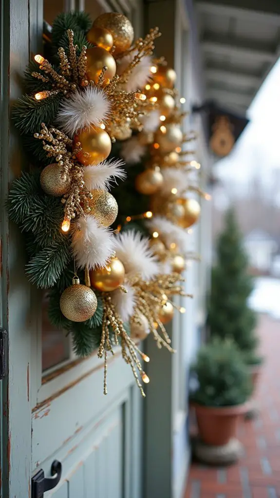 sophisticated gold and white