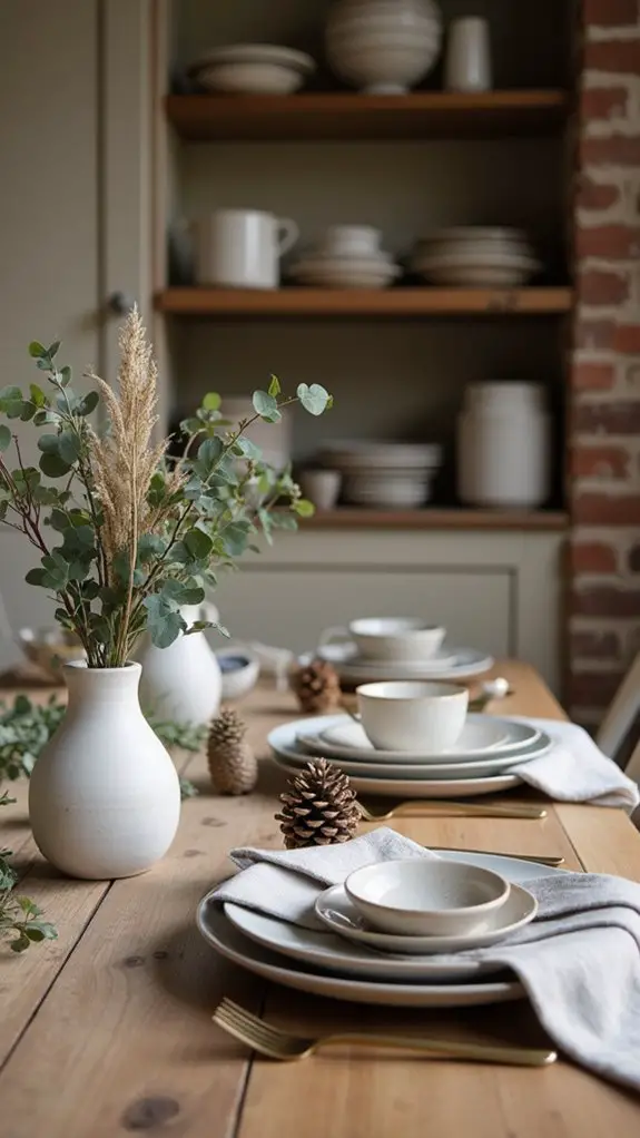 sophisticated neutral table settings