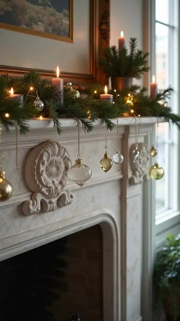 sparkling crystal glass ornaments