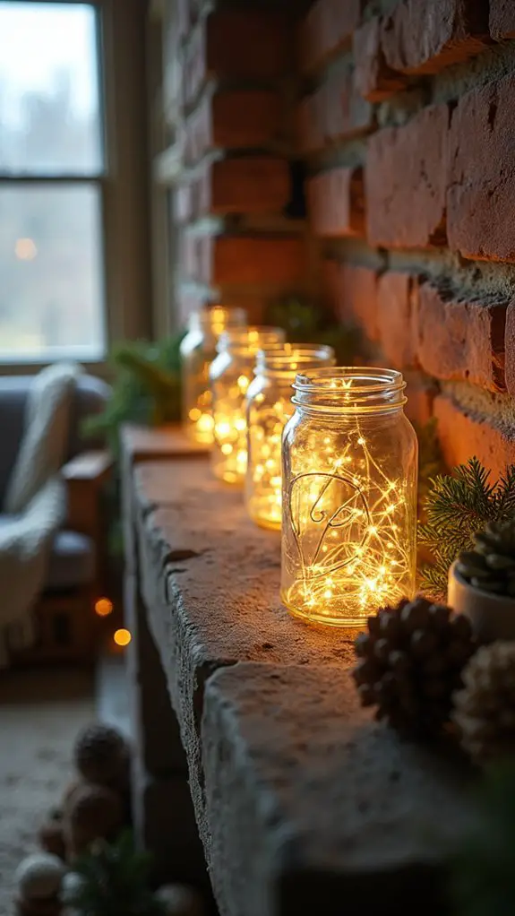 sparkling fairy light jars