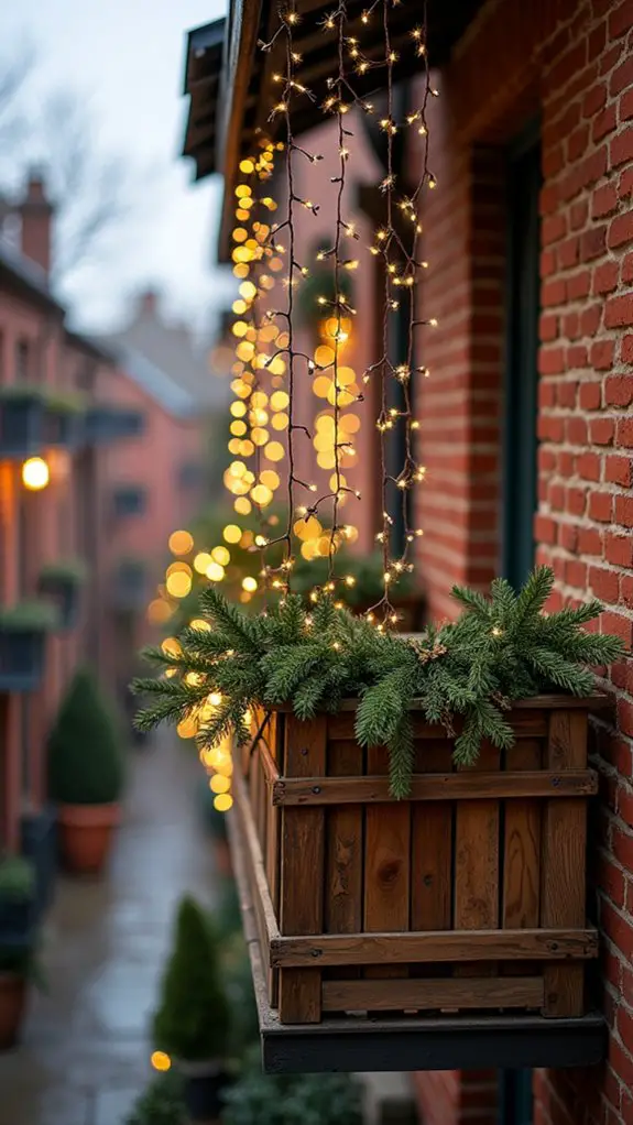 sparkly balcony lighting transformation